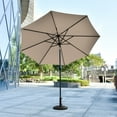 thumbnail image 2 of WestinTrends Paolo 9 Ft Patio Umbrella with Base Included, Market Table Umbrella with with 30 Pound Solid Decorative Round Concrete Base, Beige, 2 of 8