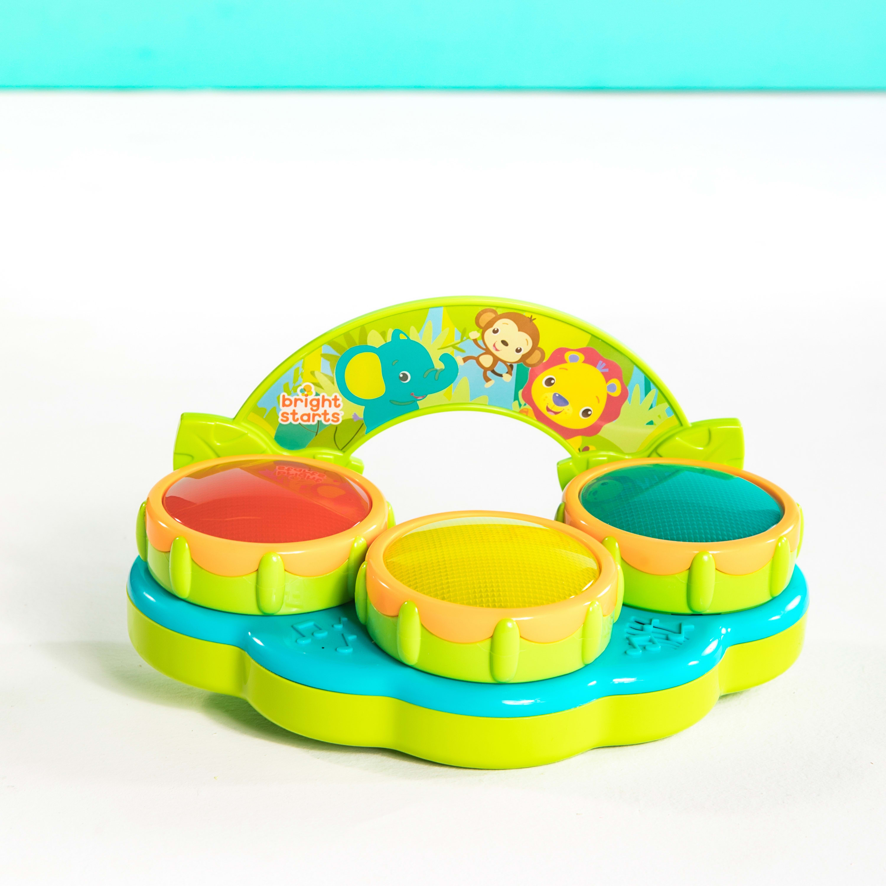 Bright Starts Safari Beats Musical Drum Toy with Lights, Ages 3 Months +, Infant and Toddler, Unisex - image 5 of 7