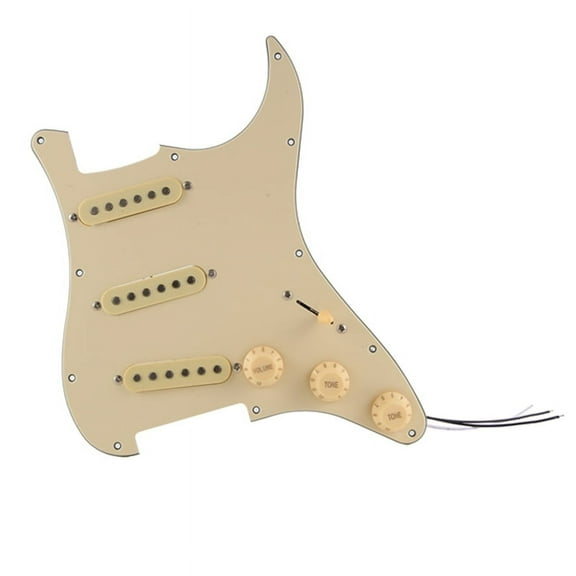Electric Guitar Pickguard Pickups Loaded Prewired Scratch Plate Assembly SSS Yellow