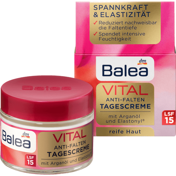 Balea Vital Anti Wrinkle Day Cream Spf 15 50 Ml Vegan Walmart Com Walmart Com