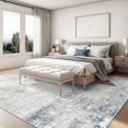 thumbnail image 4 of Alfombra Art&Tuft TPR53, beige y azul, 244 x 305 cm, lavable, antideslizante, 4 of 8