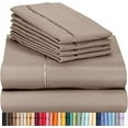 thumbnail image 5 of LuxClub 6 PC Sheet Set Bamboo Sheets Deep Pockets 18" Eco Friendly Wrinkle Free Sheets Machine Washable Hotel Bedding Silky Soft - Black California King, 5 of 5