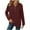 Wine, variant on Rutainlusire Women's Fashionable Casual Long Sleeved Buttoned Hooded Comfy Sweatshirts Hoodies Fall Winter