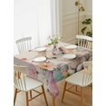 thumbnail image 2 of Spring Easter Sheep Rectangle Tablecloth, Colorful Eggs Floral Botanical Rustic Waterproof & StainResistant Tablecloth, Washable Oil-proof Table Cover for Dining/Party/Wedding/Camping/Buffet 52x70 In, 2 of 9