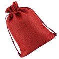 thumbnail image 2 of Toystoory 50 Uds. Bolsa de lino con cordón organizador de joyas bolsa de almacenamiento de té portátil para el hogar Almacenamiento y organización del hogar vino rojo 7x9cm Toystoory HA5722-07, 2 of 6