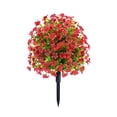 thumbnail image 4 of Upgraded Artificial Violet Ball Tree 23" Fake Topiary Potted Plants Artificial Shrubs Bushes Ball Tree for Indoor Outdoor Home Garden Decor Red, 4 of 5