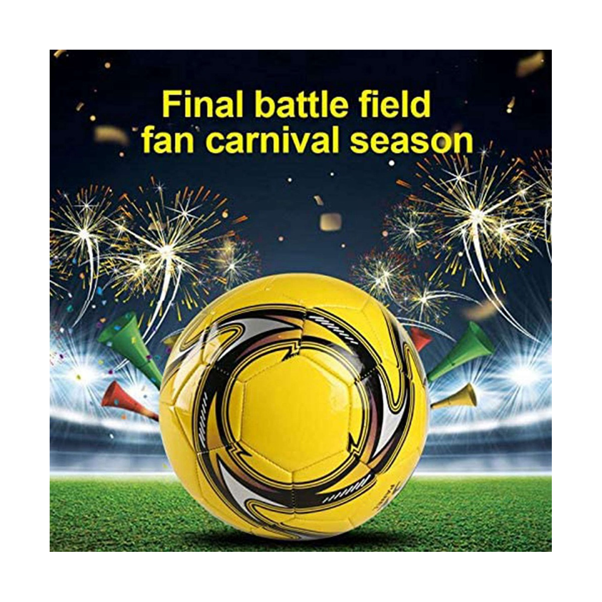 3X Train Leather Soccer Size 5 Train Match Football Non- Football Game Indoor and Outdoor Football