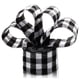 thumbnail image 1 of Lino de Navidad Accesorio de cinta con cable Tela de arpillera a cuadros Atmósfera de Navidad Decoración a cuadros Artesanía de vacaciones Envoltura Negro Blanco 15 m Methold HA009056-04, 1 of 6