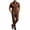 Brown, variant on Men's Business Casual 2 Piece Suit Set, Short Sleeve Lapel Collar Button Down Shirt & High Waist Straight Leg Dress Pants, Loose Fit formal Daily office Outfit Brown
