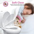 thumbnail image 2 of Aünsffer Toddler Toilet Seat with Potty Training Seat Round 16.5inch, 2 in 1 Toilet Seat for Family Built-in Baby Seat Removable, Soft Close + Easy Clean, PP Safe Material, White, 2 of 6