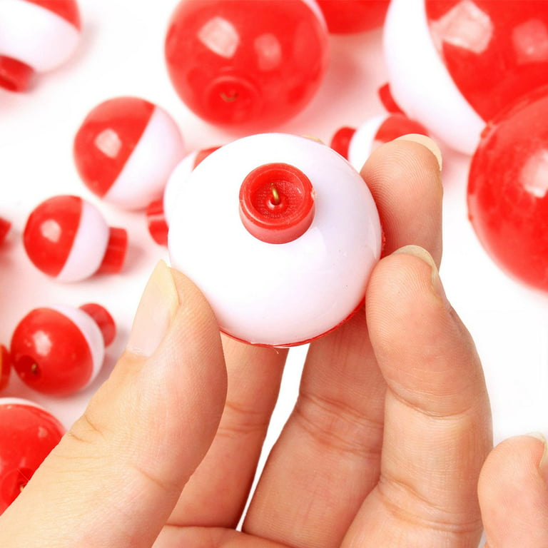  16pcs Fishing Bobbers Set, 4 Size Hard ABS Fishing Bobber Bulk,  1/1.25/1.5/1.75 inch Red and White Round Fishing Bobbers Floats for Fishing  Tackle Accessories : ספורט ופעילות בחיק הטבע