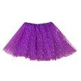 thumbnail image 5 of XIAONU Womens Skirts Led Star Sequin Mesh Tulle Puff Skirt Ladies Solid Color Elastic Waist Mesh Pleated Princess, 5 of 9