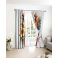 thumbnail image 3 of Blossoming Botanical Prints Blackout Curtains for Bedroom/Living Room, Thermal Insulated Kitchen Curtains, Parrot Spring Floral Grommet Darkening Window Treatment Drapes 52"x72"x2, 3 of 8