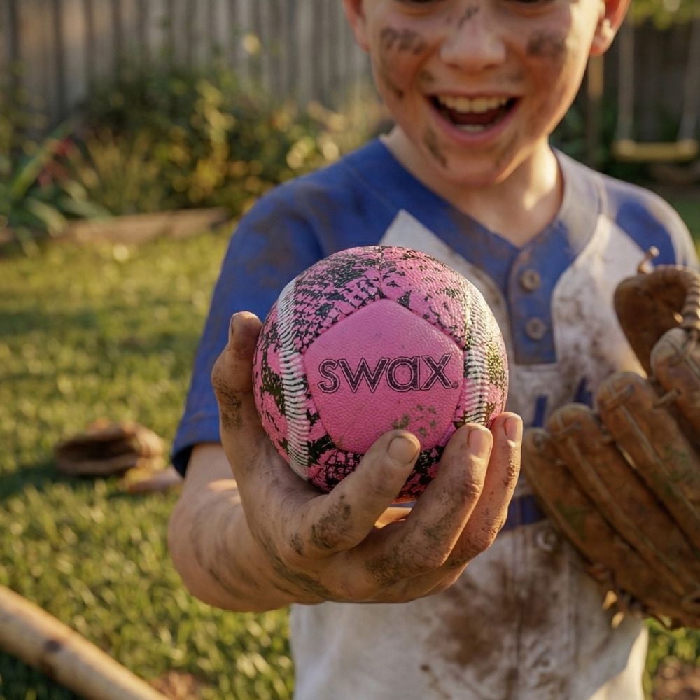 (3 pack) Swax Training Baseball- Pink Snakeskin