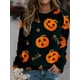 thumbnail image 4 of Sudadera Con Cuello Redondo Y Estampado De Calabaza, Sudadera Informal De Manga Larga Para Halloween, Ropa De Mujer, 4 of 4