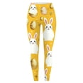 thumbnail image 5 of Yoga Pants for Women Easter Print Lifting Sports Leggings Full Length Workout Yellow XXL, 5 of 5