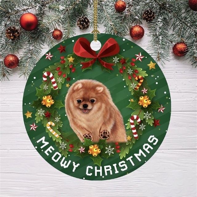 Navidad divertida decoración Navidad perro patrón colgante árbol de Navidad adornos Wmkox8yii gf6023