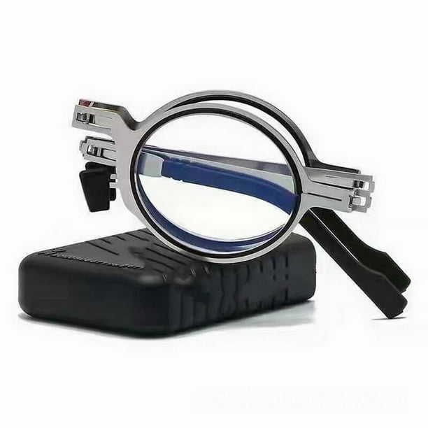Gafas de lectura plegables e inteligentes para hombres lentes de lectura portatiles con bloqueo de luz azul de Metal redondas cuadradas para ancianos dioptrias Gafas de presbicia Bodega Aurrera en lin...