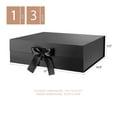thumbnail image 5 of PKGSMART 3 Extra Large Gift Boxes with Lid for Fathers Day, 16.3x14.2x5 Inch,Black Boxes with Ribbon, 5 of 6