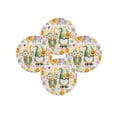thumbnail image 7 of 13 Inch Round Placemats Set of 4, Sunflowers Non Slip Heat Insulation PP Table Mats, Spring Gnomes Hydrangea Daisy Flowers Pink Plaid Washable Place Mats for Kitchen Dining Party Table Decor, 7 of 7