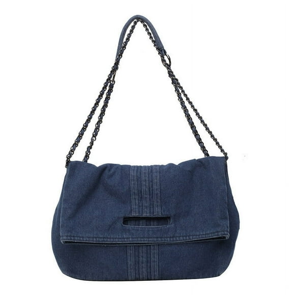 Sacs pour Femmes, Sac en Denim à la Mode Grande Capacité Chaîne Sac à Bandoulière Texture de Qualité Sac pour Femmes, Sac à Bandoulière pour Femmes, Sac pour Femmes, Chaînes pour Femmes