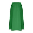 thumbnail image 5 of Fall Flowy Skirt Midi Length Elastic High Waist Cocktail A-Line Skirts with Pockets Boho for Women 2025 Trendy, 5 of 6