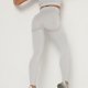 thumbnail image 2 of Pantalones de yoga de cintura alta con efecto scrunched para mujer - Leggings elásticos sólidos con cinturilla en forma de V para entrenar en el gimnasio, 2 of 5