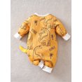 thumbnail image 4 of WIBACKER 0-18 Months Newborn Baby Boy Onesie, Infant Long Sleeve Romper, Boys Bodysuit Fall Spring Outfits - Dinosaur, 4 of 8