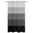thumbnail image 2 of nqOlkjepod Outdoor Curtains for Patio Waterproof, Black Grey Ombre Outdoor Privacy Panels Grommet, Modern Abstract Art Farmhouse Striped Blackout Outside Curtains for Porch/Cabana 54"x108", 1 Panel, 2 of 8