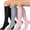 Black Gray Pink, variant on 3 Pairs Copper Compression Socks for Women & Men Circulation 15-20 mmhg - Better Blood Flow, Swelling, Best Support for Medical, Running, Nursing