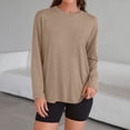 thumbnail image 2 of SUNBS 3 Pack Shirts for Women Oversized Long Sleeve Blouses Basic Crewneck Loose Fit Casual Workout Fall Basic Tops, 2 of 5