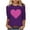 Purple, variant on Valentines Day T-Shirt 3/4 Length Sleeve Womens Tops Crew Neck Tops for Women Trendy Shirts for Women Free Shipping