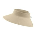 thumbnail image 1 of Visera de paja de ala ancha para mujer - Sombrero de playa plegable con agujero para coleta, UPF 80+, para actividades al aire libre, 1 of 5