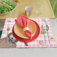 thumbnail image 4 of asddcavvf Easter Bunny Egg Pattern Linen Print Kitchen Dining Room Insulated Decorative Placemat（2） Table Dinner Set for 4 round Dining Room Table And Chairs for 4 Glass Top, 4 of 7