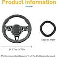 thumbnail image 2 of Bling Car Steering Wheel Cover, 15 Inch Rhinestones Soft Leather Elastic Steering Wheel Protector, Sparkly Crystal Diamond for Women Girls, Car Interior Accessories for Most Cars (Black), 2 of 13