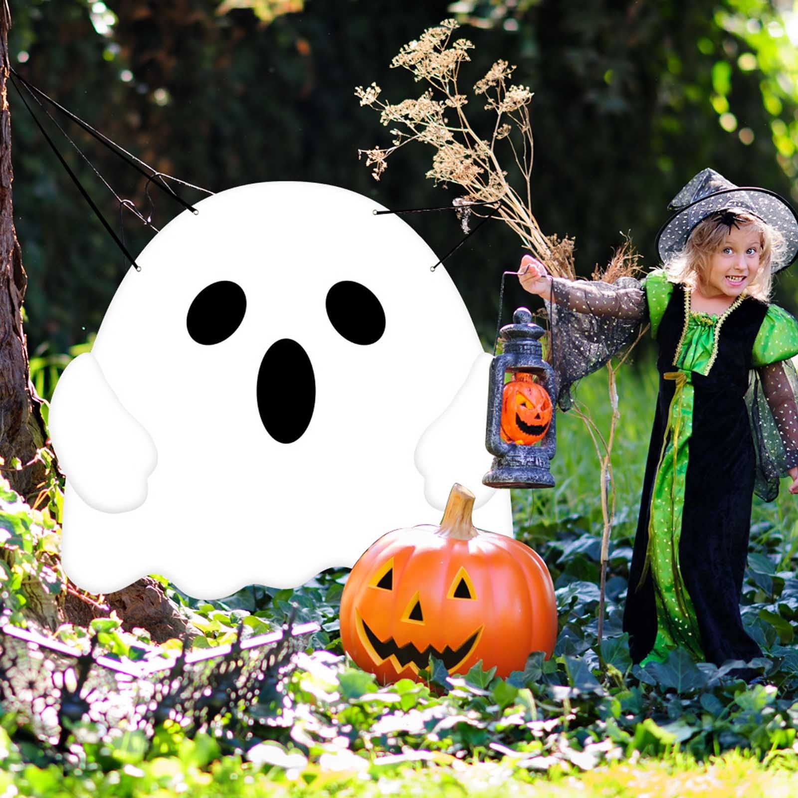 Camion Fantôme Halloween – Déco En Métal Violet, Joyeux, Thème Automne