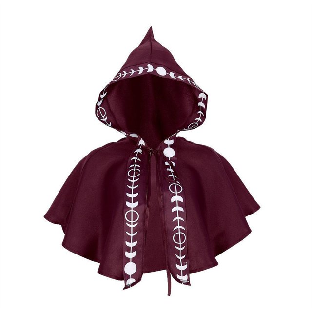 Maojin Decoración de Halloween Ropa de Halloween para Mujer Capa de la Muerte Capa con Capucha