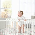 thumbnail image 5 of Sweet Jojo Designs Mod Arrow Pink Green and Grey Fitted Crib Sheet, 5 of 6