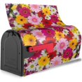 thumbnail image 4 of Daisy Flowers Pink Blossoms Mailbox Cover Magnetic Standard Size Letter Post Box Cover Wrap Oversize Decoration Welcome Home Garden Outdoor 21" Lx 18" W, 4 of 6