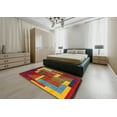 thumbnail image 4 of Ahgly Company Indoor Rectangle Abstract Dark Almond Brown Area Rugs, 7' x 9', 4 of 6