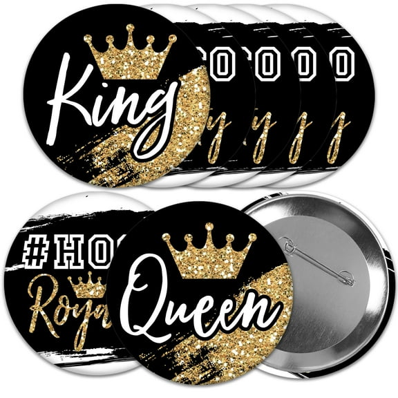 Big Dot of Happiness HOCO Dance - 3 inch Homecoming Badge - Pinback Buttons - Set of 8