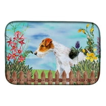 Fox Terrier Spring Dish Drying Mat
