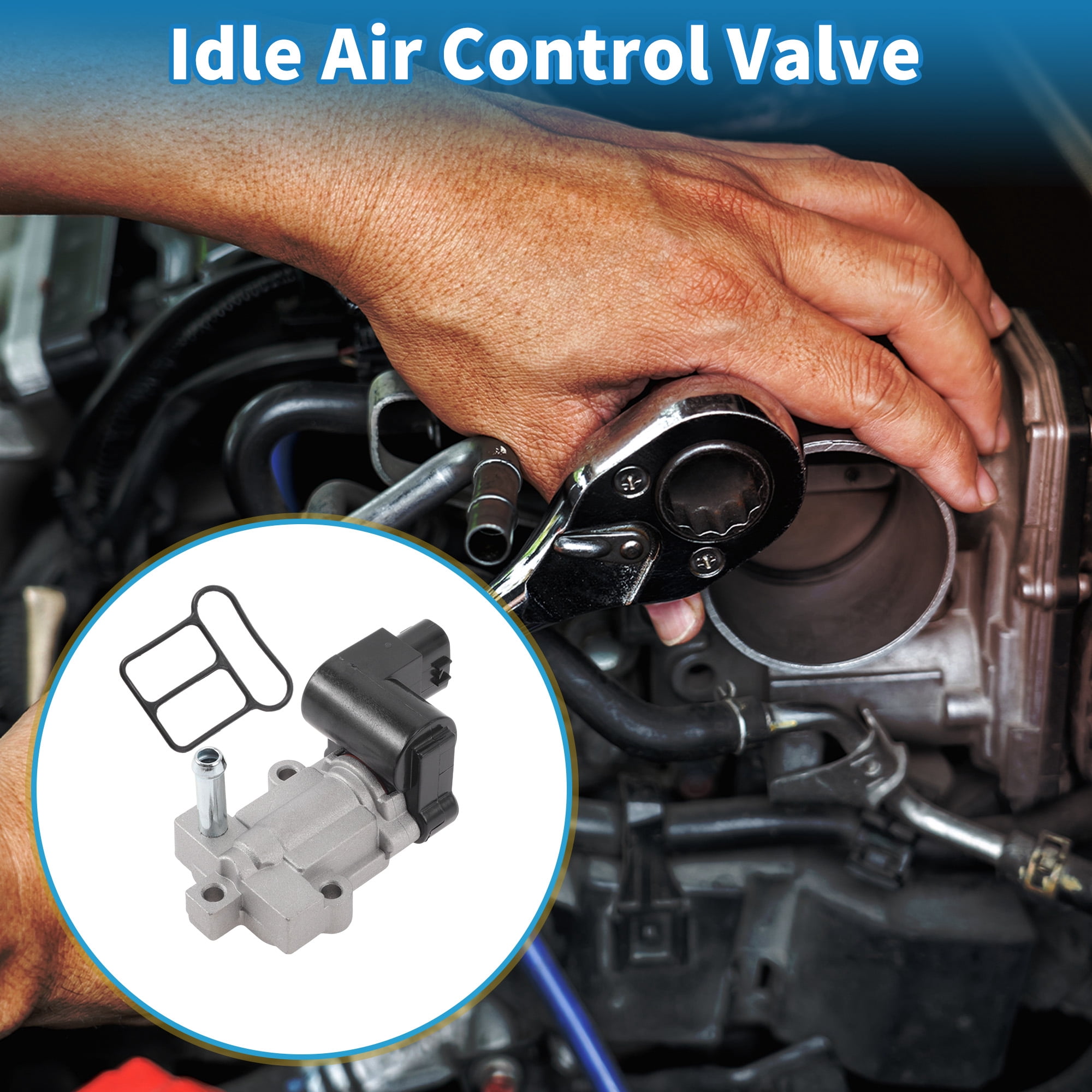 Unique Bargains Car Idle Air Control Valve for Toyota RAV4 1999-2000 No.2227074370 IACV Idle Motor Idle Air Control Valve