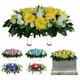 thumbnail image 2 of Matsuzay Flores de tumba de colores surtidos para lápida de cementerio, silla de flores con apariencia realista y testamento Jardín y Patio tipo+2, 2 of 6