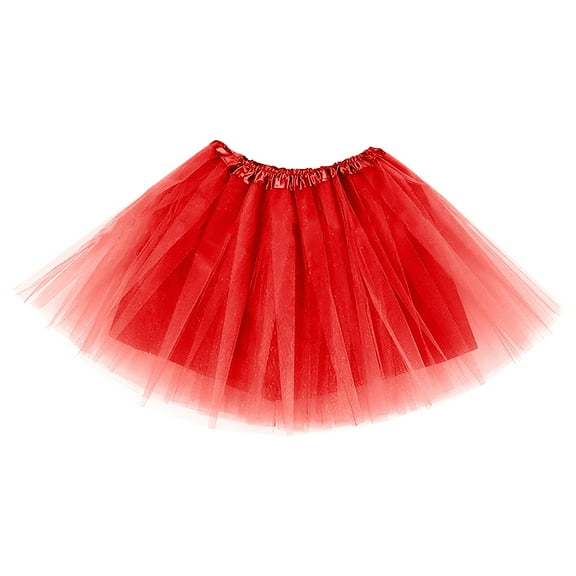 Ediodpoh Carnival Women's Tutu Skirt Candy Color Multicolor 4 Layer Lined Puff Petticoat Ballet Dance Colorful Half Skirt Womens Skirts Red One Size