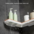 thumbnail image 4 of Corner Rack Plastic Wall Mounted Shower Shelf Corner Shelf Corner Shower 180掳 Rotatable Bathroom Holder Organizer, White Orange, 4 of 8