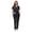 Black, variant on Niaahinn Women's Scrub Set - Soft Stretch V-Neck Top & Elastic Waist Jogger Uniform, 8 Colors