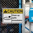 thumbnail image 6 of Weatherproof ANSI Spills Sign (Clean up spills immediately) 8 in" x 12 in" UV Resistant Indoor Outdoor Workplace Insdustrial Caution Danger Warning Sign, 6 of 7