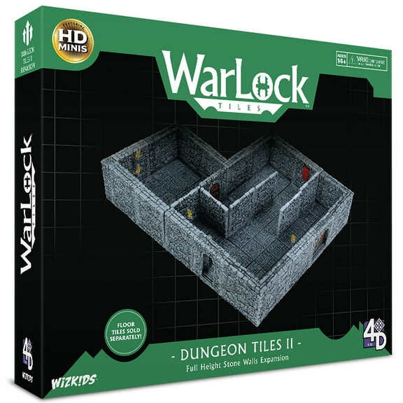 WarLock Tiles: Dungeon Tiles II - Full Height Stone Walls Expansion - Tabletop RPG Accessory