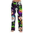thumbnail image 6 of BFRGSIJ Women's Halloween Pajama Pants Baggy Wide Leg Drawstring Sleep Pants with Pockets Casual Loungewear Sleep Bottoms XL, 6 of 6